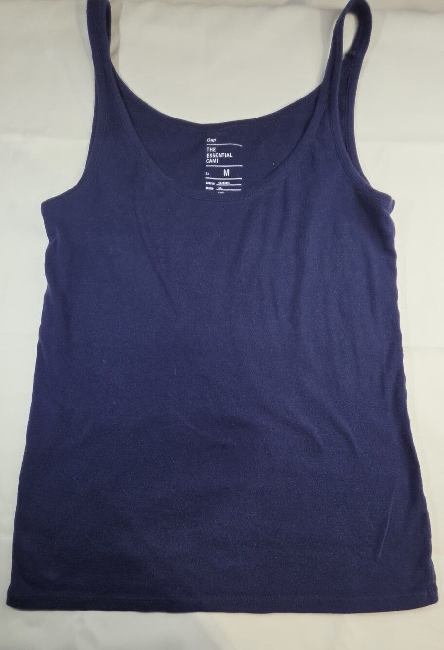 Gap The Essential Cami Size Medium Dark Blue Cotton Spandex Tank Top Sku 0342